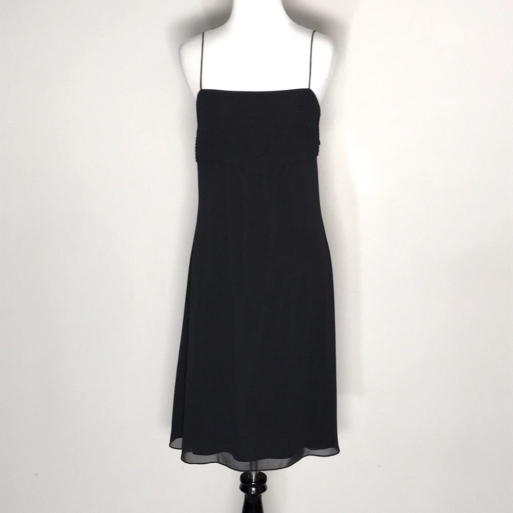 Ann Taylor Women’s Black Spaghetti Strap Midi Dress Size 4